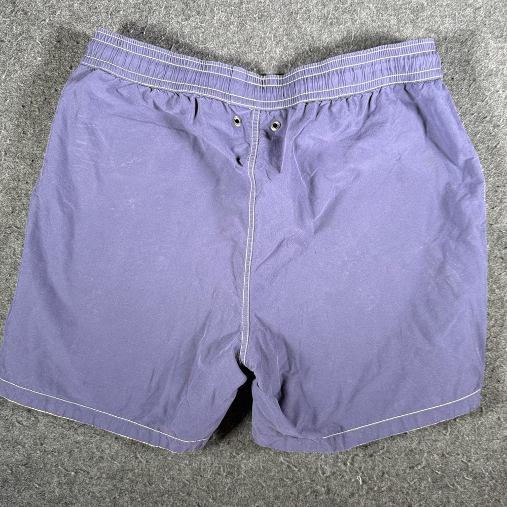 Polo Ralph Lauren Reversible Swim Trunks XL Plaid Navy Blue Cotton Shorts Mens - Picture 10 of 15